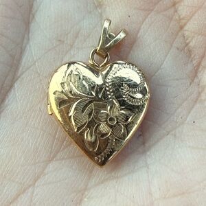Gold Heart Locket Pendant